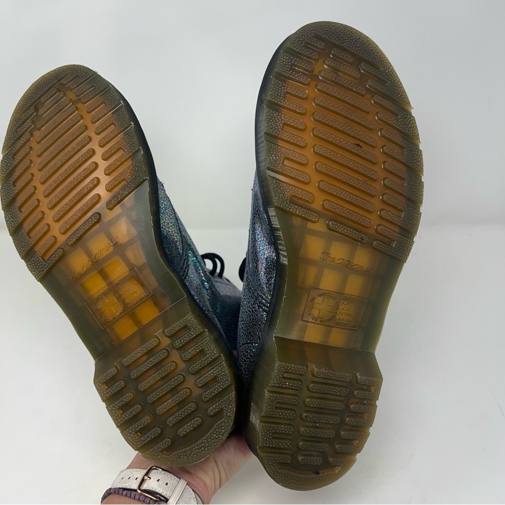 Dr. Martens 1460 Pascal Sparkle Metallic Holographic Y2K  Grunge Combat Boots 9 - Picture 9 of 10